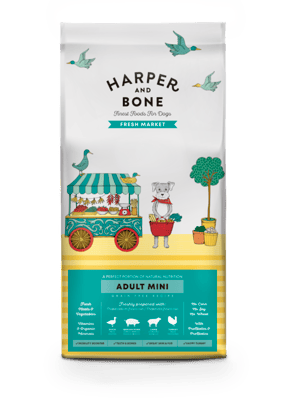 Harper & Bone Adult Mini Fresh Market – Pienso Natural para Perros Pequeños con Pato, Cerdo Ibérico, Cordero y Pavo (2 KG)